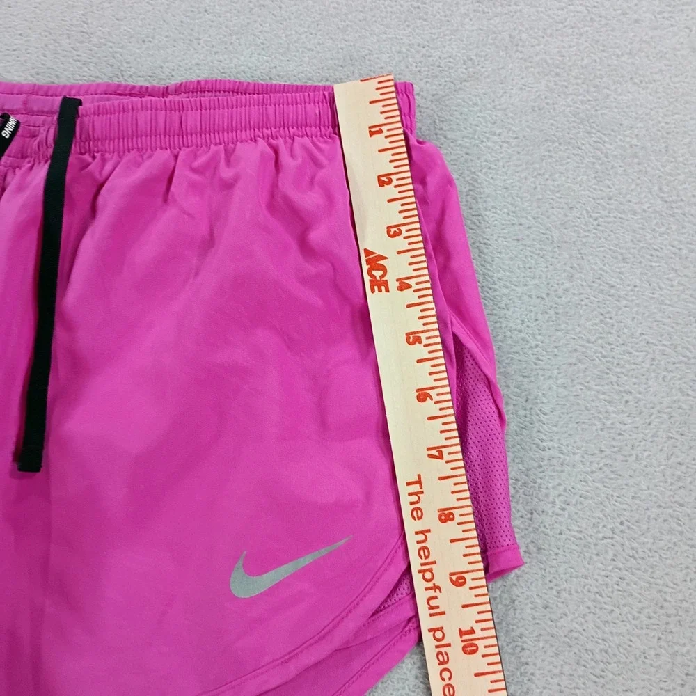 Nike Womens Dri-FIT Running Shorts Pink Medium Mesh Side Panels